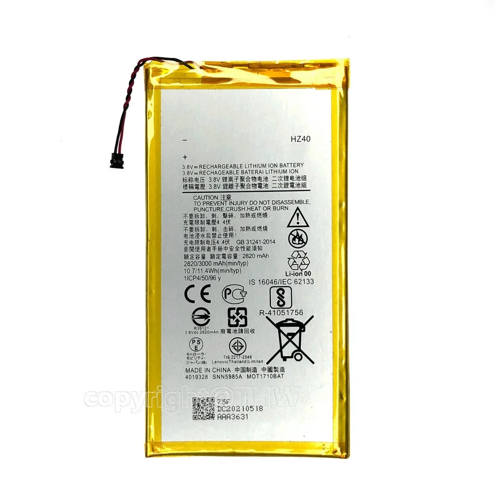 Новый оригинальный аккумулятор HZ40 для Motorola MOTO Z2 Play XT1710-08 XT1710 XT1710-06 XT1710-11