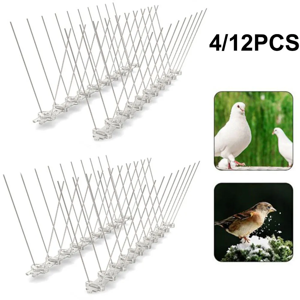 

1/4pcs Repeller Birds Wall Fence Anti Climb Security Stainless Steel Strip Bird Scarer Repeller Pigeon And Birds Pest Control