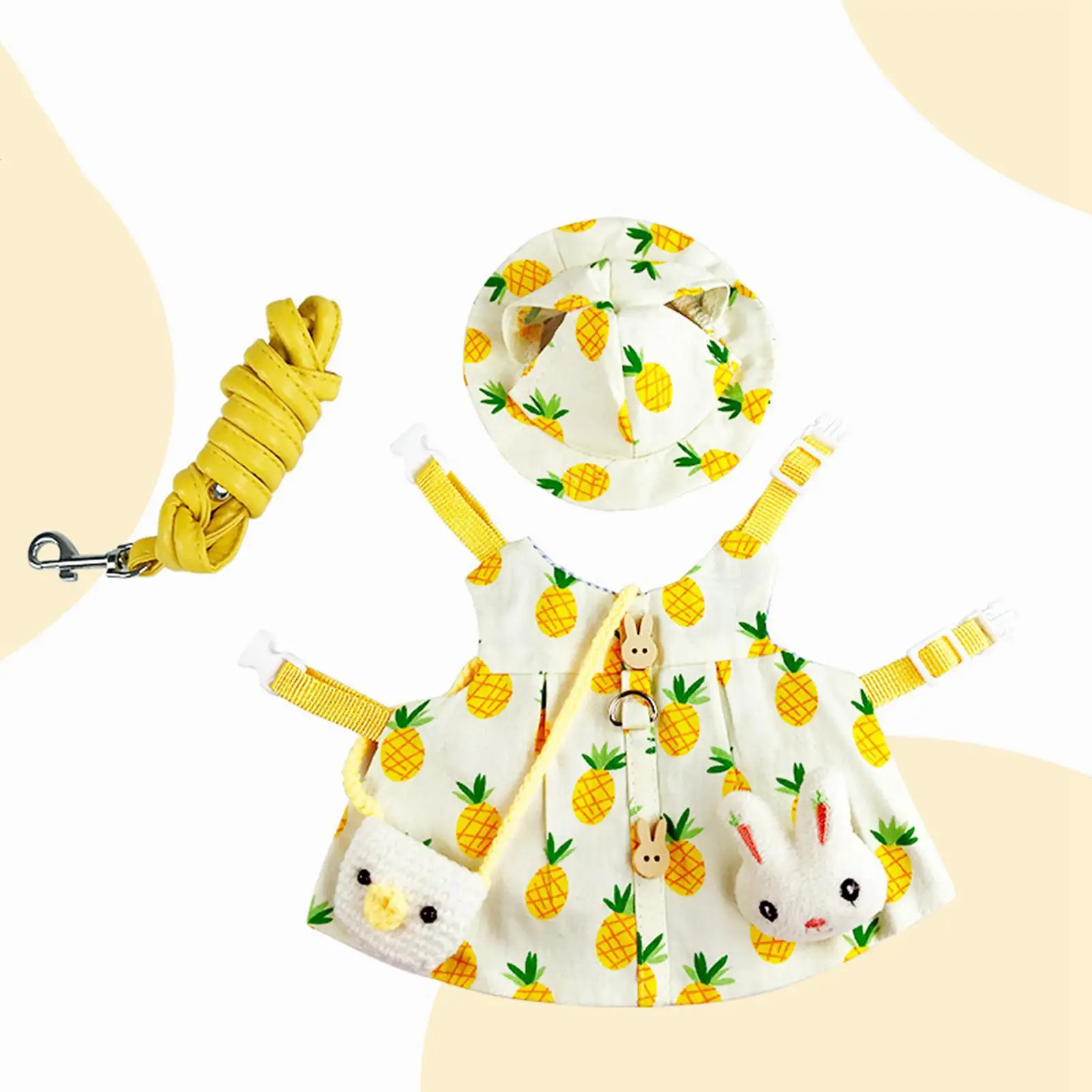 

Rabbit Vest Harness Pet Clothes Collars Dress for Guinea Pig Ferret Squirrel