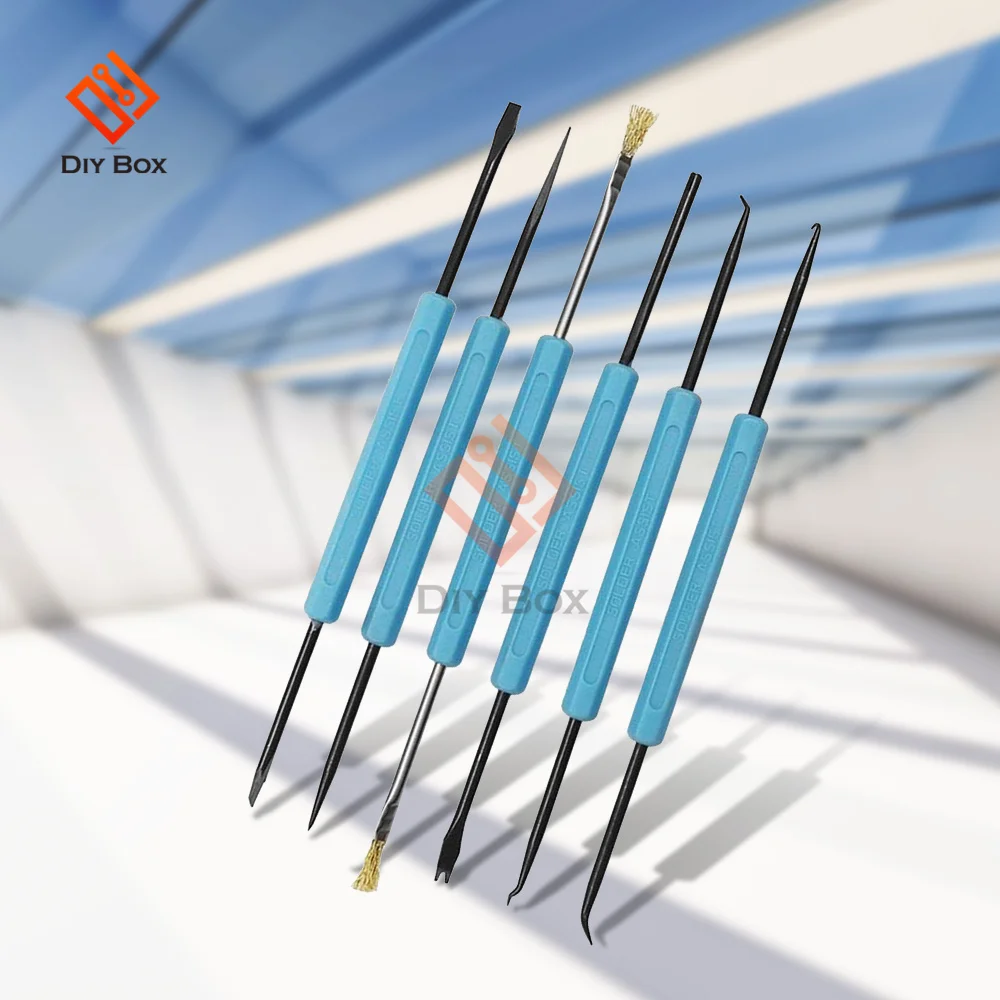 

Вспомогательный Инструмент для распайки, комплект из 6 паяльных и вспомогательных инструментов для пайки печатных плат, печатных плат