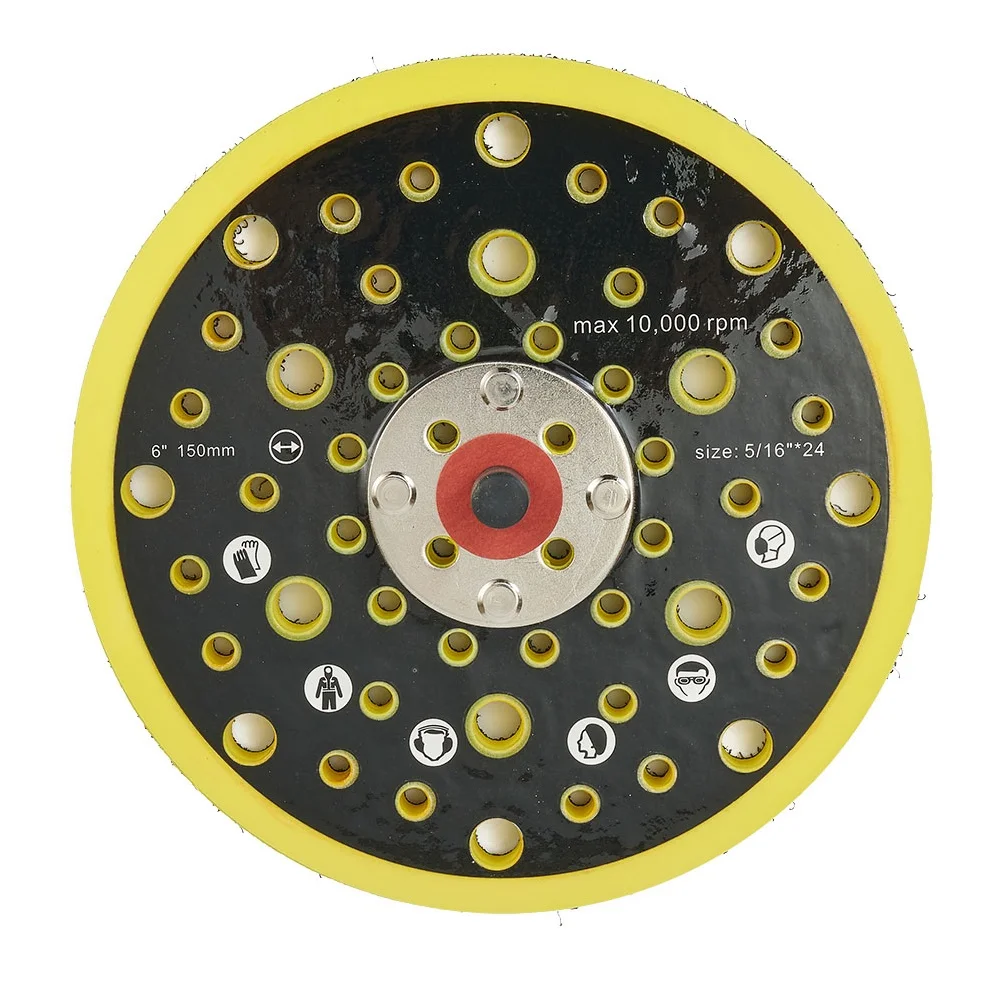 1pc 52 Holes Sander Backing Pad Hook&Loop Dust Free Sanding Disc For MIRKA 150mm Sander Backing Pad Accessory