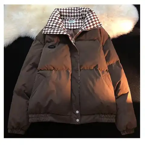 Женская зимняя куртка оверсайз, уличная одежда, прямая однотонная куртка на молнии с подкладкой, 2 цвета, теплые женские парки, Черная Женска...