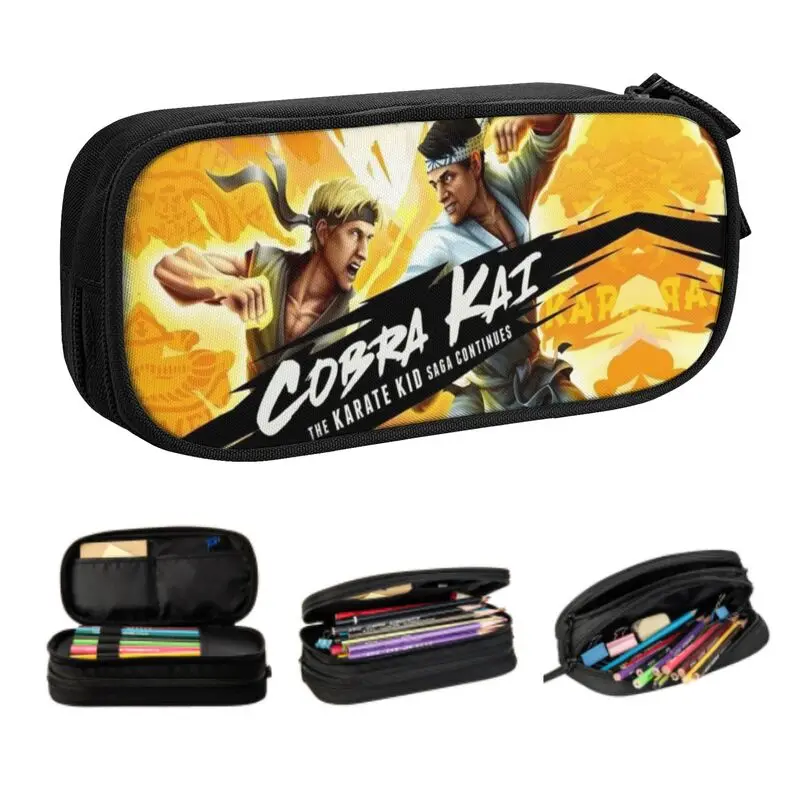 

Кавайный карандаш в виде кобры Кай для девочек и мальчиков, большой футляр для хранения, жесткий карандаш в стиле игры Strike First Strike в стиле 80-х, канцелярские принадлежности для фильмов