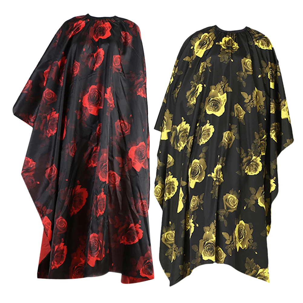 

2 Pcs Hair Cutting Apron Aprons Adults Salon Cape Grooming Smock Hair Cutting Cloth Roses Hairdressing Cape Gown