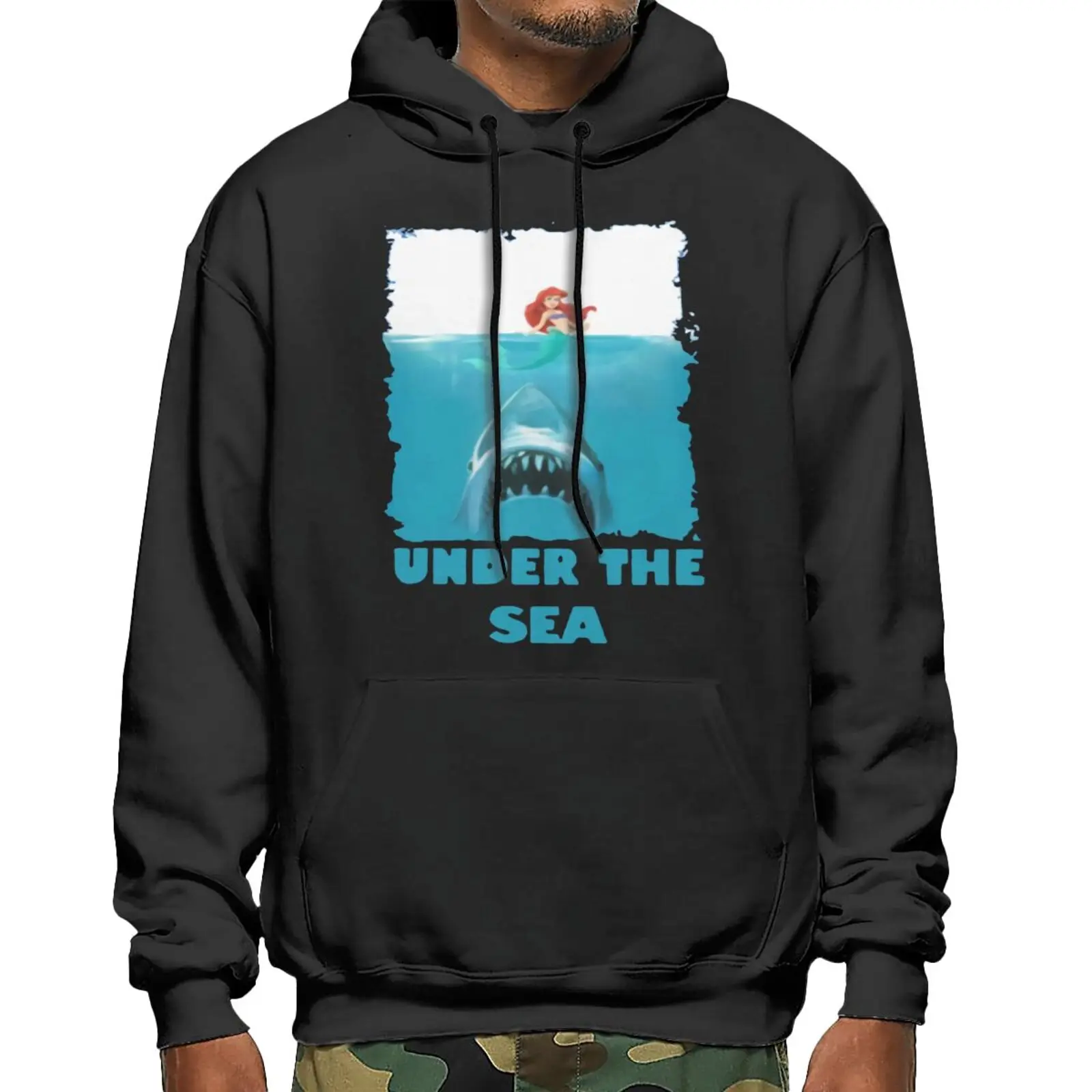 

Jaws Ariel Shark Sea Under The Sweatshirts Hoodies Hoodies Women Man Hoodie Japanese Streetwear Hoodie Men Men's Winter Jacket