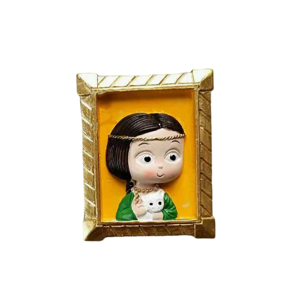 Новые Мультяшные милые картины всемирно известных живописей из смолы