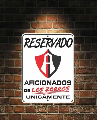 1 н Reservado Aficionados de LOS ZORROS Futbol Mexico ATLAS 8x12 Алюминиевый знак-алюминий