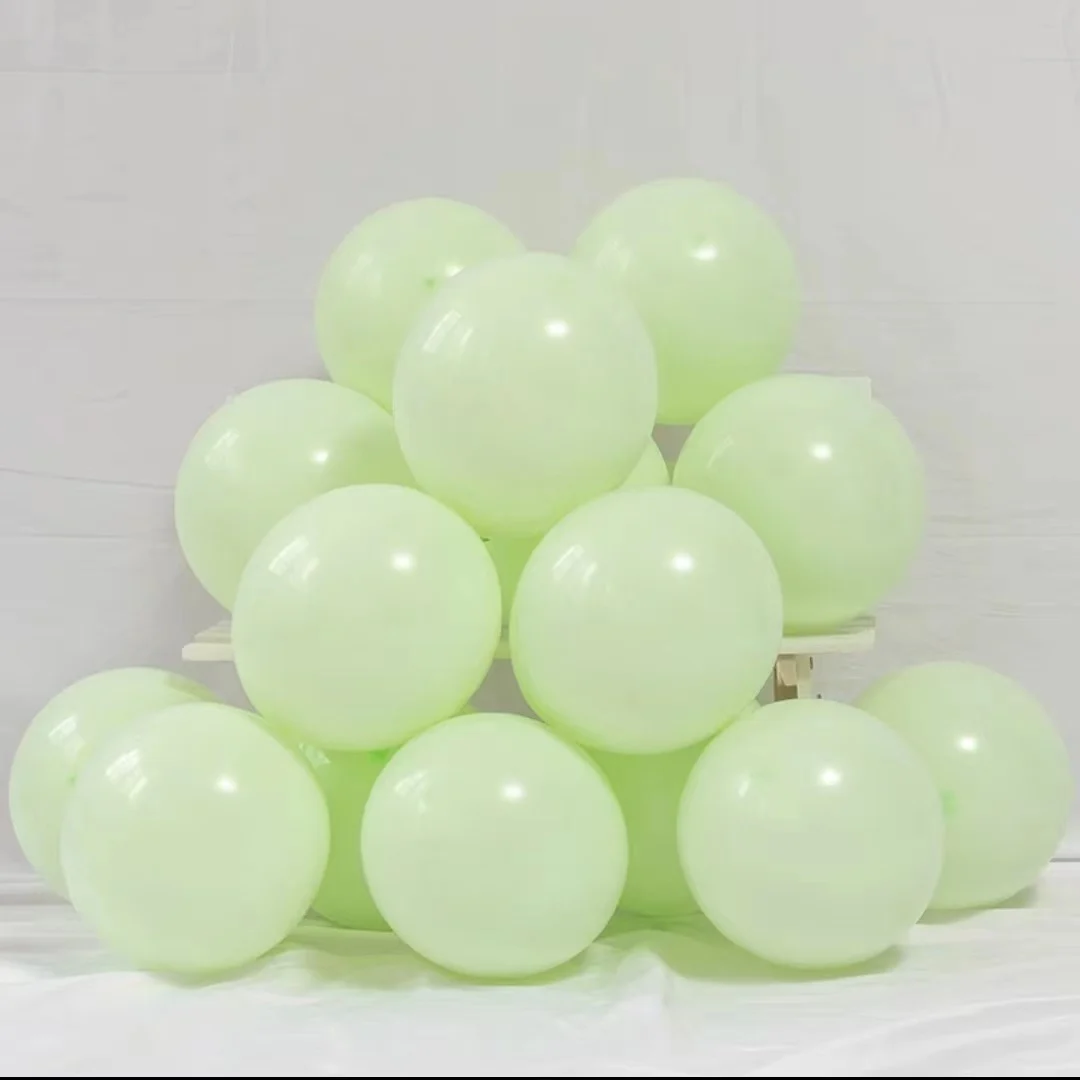 

30Pcs10 "Round Macaron Green Latex Balloons Wedding Air Ball Birthday Party For Kids Room Decoration Supplies