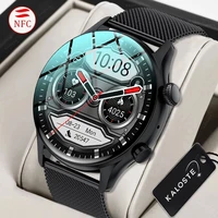 2022 nfc smartwatches men amoled 390390 hd screen always display the time bluetooth call ip68 waterproof smart watch for xiaomi