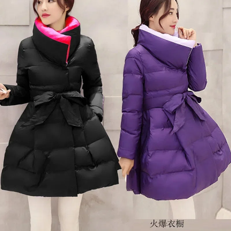 Women Jacket Parka Down Cotton Coat 2022 New Winter Jacket Slim Female Casual Long Warm Parkas Women's Outerwear Clothing