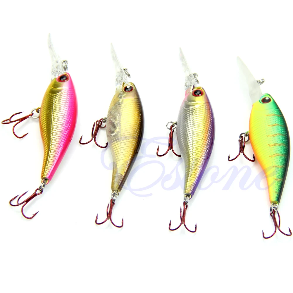 

1pc Fishing Lures Biomimetic Crankbait With for Sharp Hook Tackle Treble 77g 155