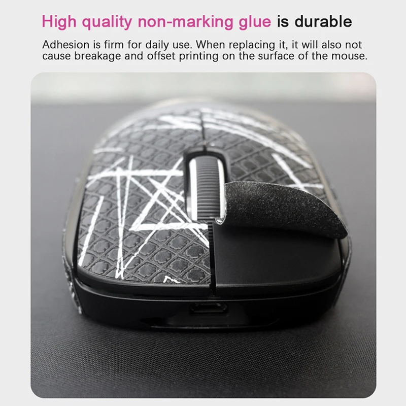 

BTL Липкая лента для мыши скейт ручной работы наклейка Нескользящая шкура ящерицы впитывает пот для Logitech G Pro X Superlight GPW Беспроводная без мыши