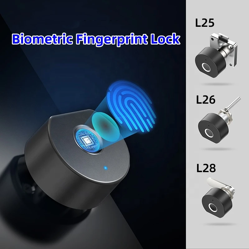 

Smart Cabinet Drawer Lock USB Charging Biometric Fingerprint Lock Keyless Unlock Anti-theft Residential Security Protection