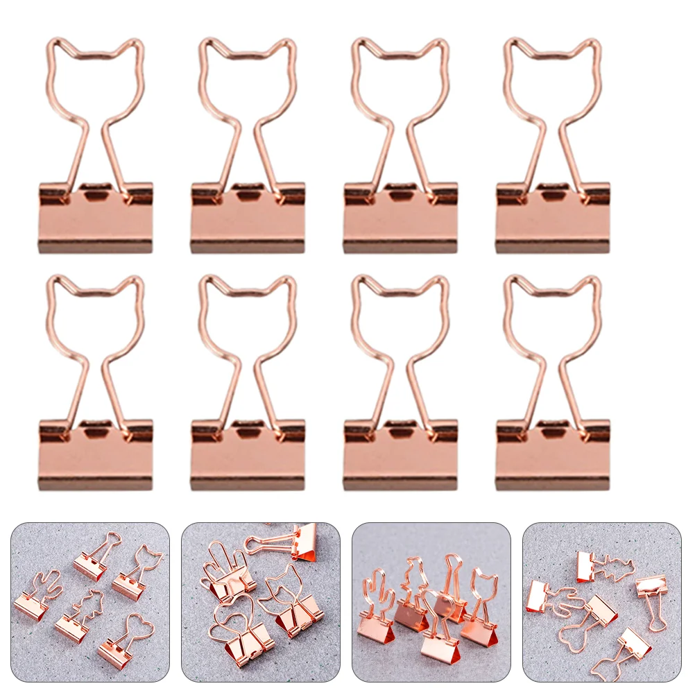 

15Pcs Convenient Binder Clips Decorative Binder Clips Document Fixing Clips Multi-use Paper Clips