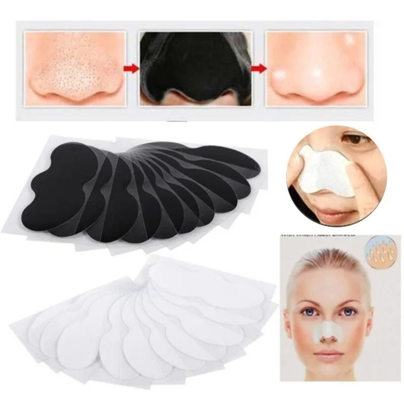 10 PCS Nose Blackhead Remover Mask Deep Cleansing Skin Care Shrink Pore Acne Treatment Black dots Clean Strips |