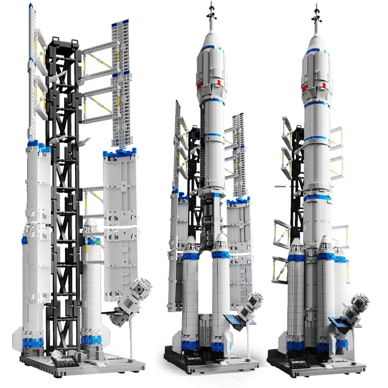 

Конструктор пусковой установки городской аэрокосмической ракеты, пусковой коврик, спутник, космический корабль, кирпичи, игрушки для детей...