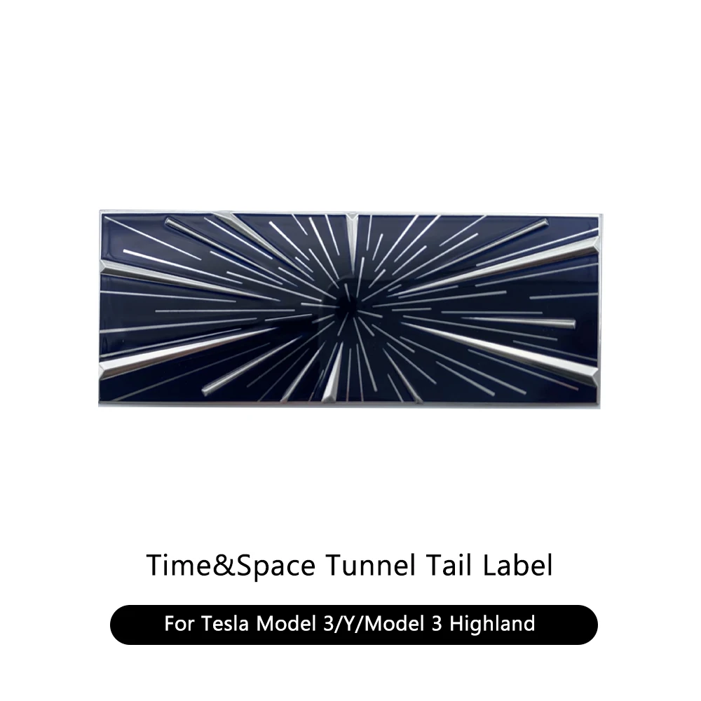 

Значок багажника для Tesla Model 3 Y S X Time Space Tunnel Логотип Эмблема Наклейки Наклейка Модель 3 Highland 2024 Аксессуары для выступлений