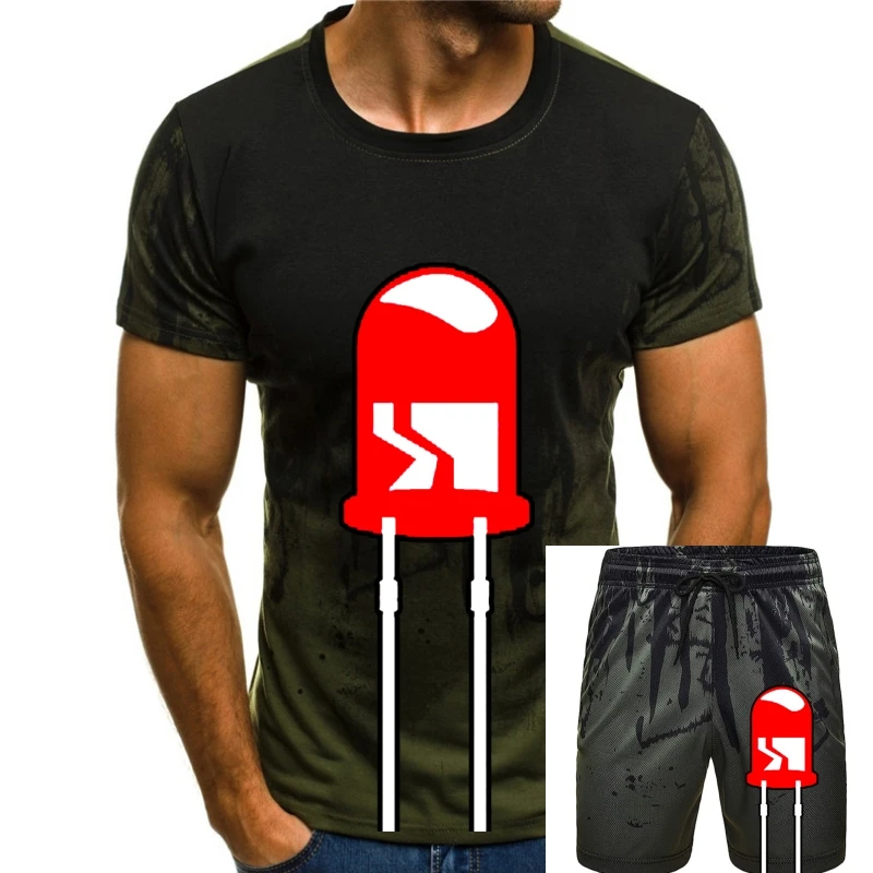 

Mens LED Red t shirt Designing tee shirt S-3xl Unique Gift Basic summer Pattern shirt