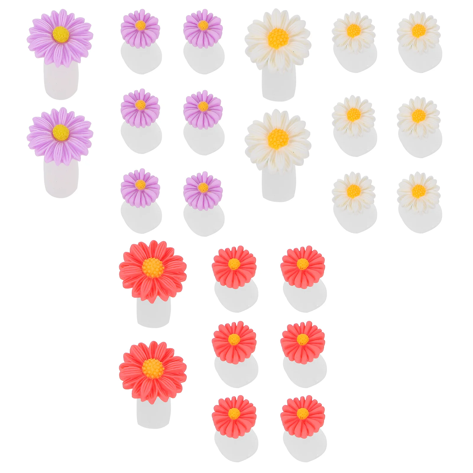 

24pcs Daisy Flower Silicone Nail Toolss Toes Dividers Pedicures Tools