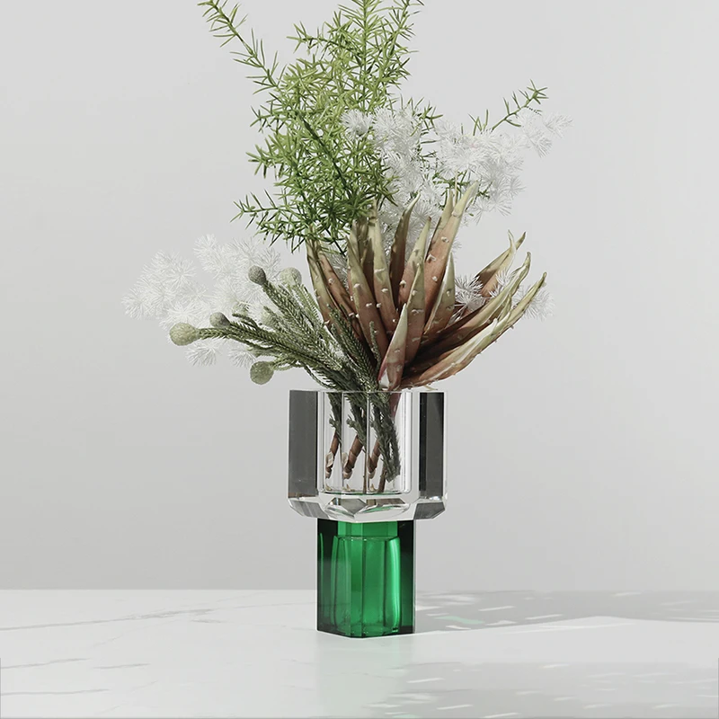 Стеклянная ваза для растений, цветочные горшки, растения, офисные минималистичные цветочные горшки, современные акриловые украшения для дома, стола, L