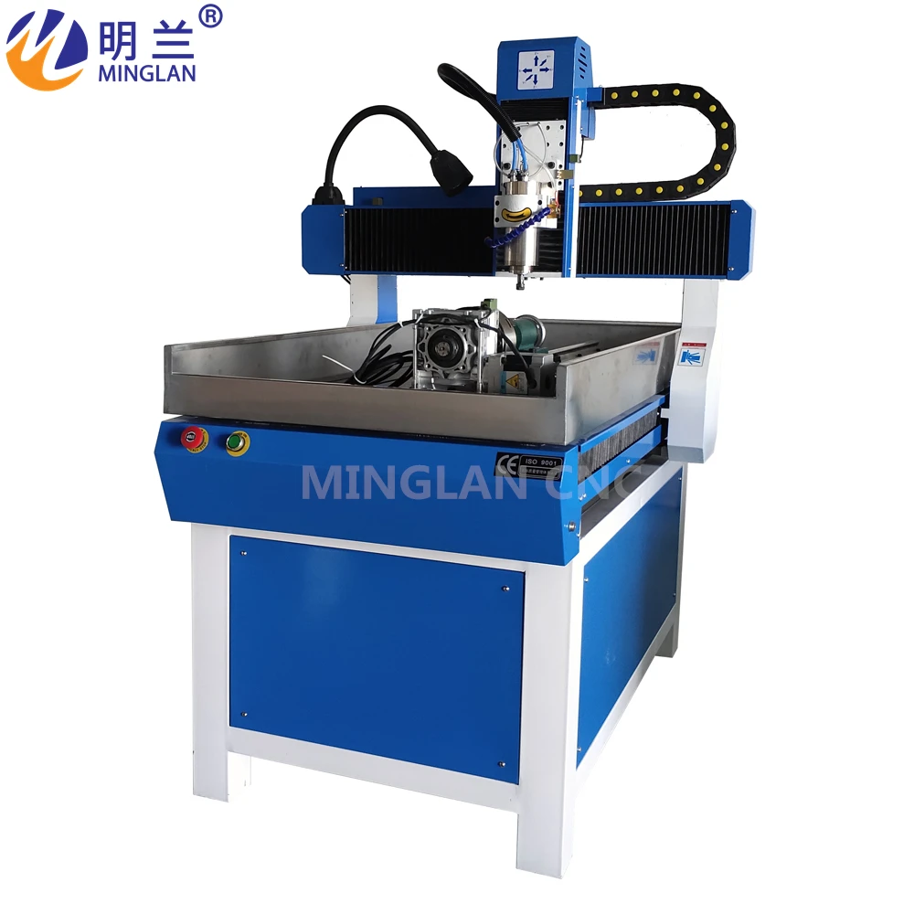 

Hot sale small cnc router 2.2kw Spindle Motor Desktop 4 Axis Cnc Router 6090 For cnc wood metal router machine