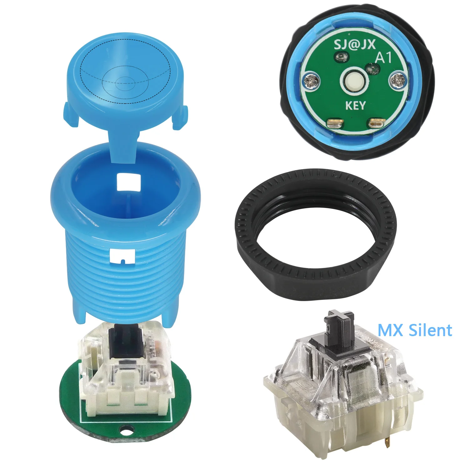 Микропереключатель SJ @ JX Аркада 28 мм вогнутая кнопка клавиатуры