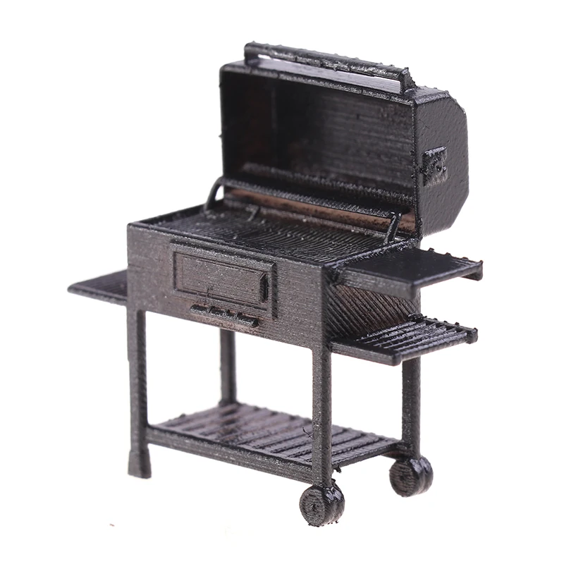 

1/30 Scale Handmade Mini Furniture BBQ Barbecue Grill Model Miniature Doll House Gadget Kitchen Food for Pretend Play Toy