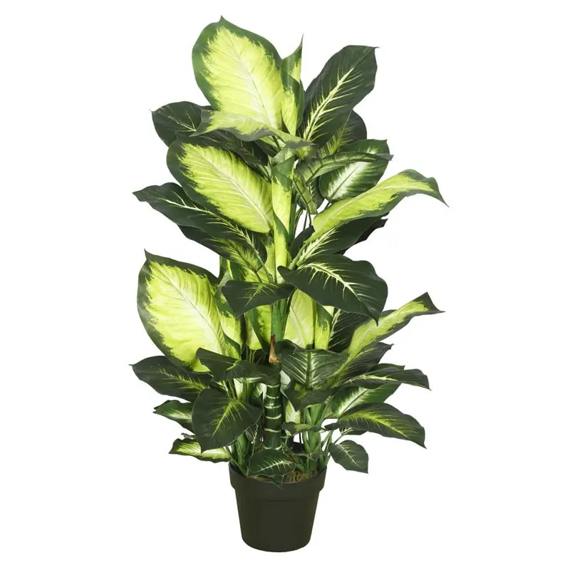 

Premium Lifelike Artificial Green and White Dieffenbachia Tree - 40" Tall - Maintenance Free Faux Plant for Everyday Home or Off