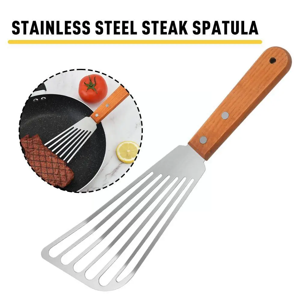 

Kitchen Non-slip Stainless Steel Frying Spatula Leaky Accessories Fish Utensils Slice Shovel Cookware Kitchen Tools Kitchen Y1K3