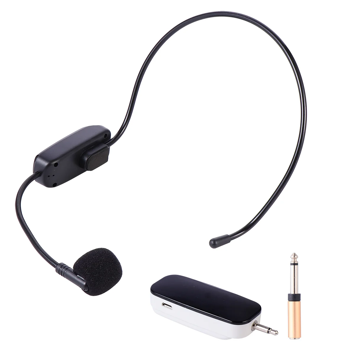 

1 компл., беспроводной микрофон на голову, практичный пластиковый громкоговоритель, гарнитура, микрофон для производительности