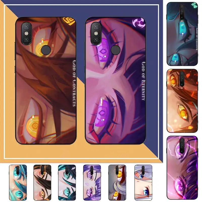 

FHNBLJ Genshin Impact God Contracts Phone Case for Redmi Note 8 7 9 4 6 pro max T X 5A 3 10 lite pro