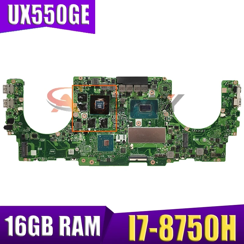 

Процессор UX550GE I7-8750H, 16 ГБ ОЗУ, стандартная материнская плата REV2.2 для ASUS UX550G UX550GE UX550GD, тест материнской платы ноутбука, бесплатная доставка