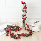 Искусственные розы 250 см, цветы пиона, плющ, лоза, свадебная декоративная Рождественская гирлянда, украшения для дома и сада, крошечные цветы