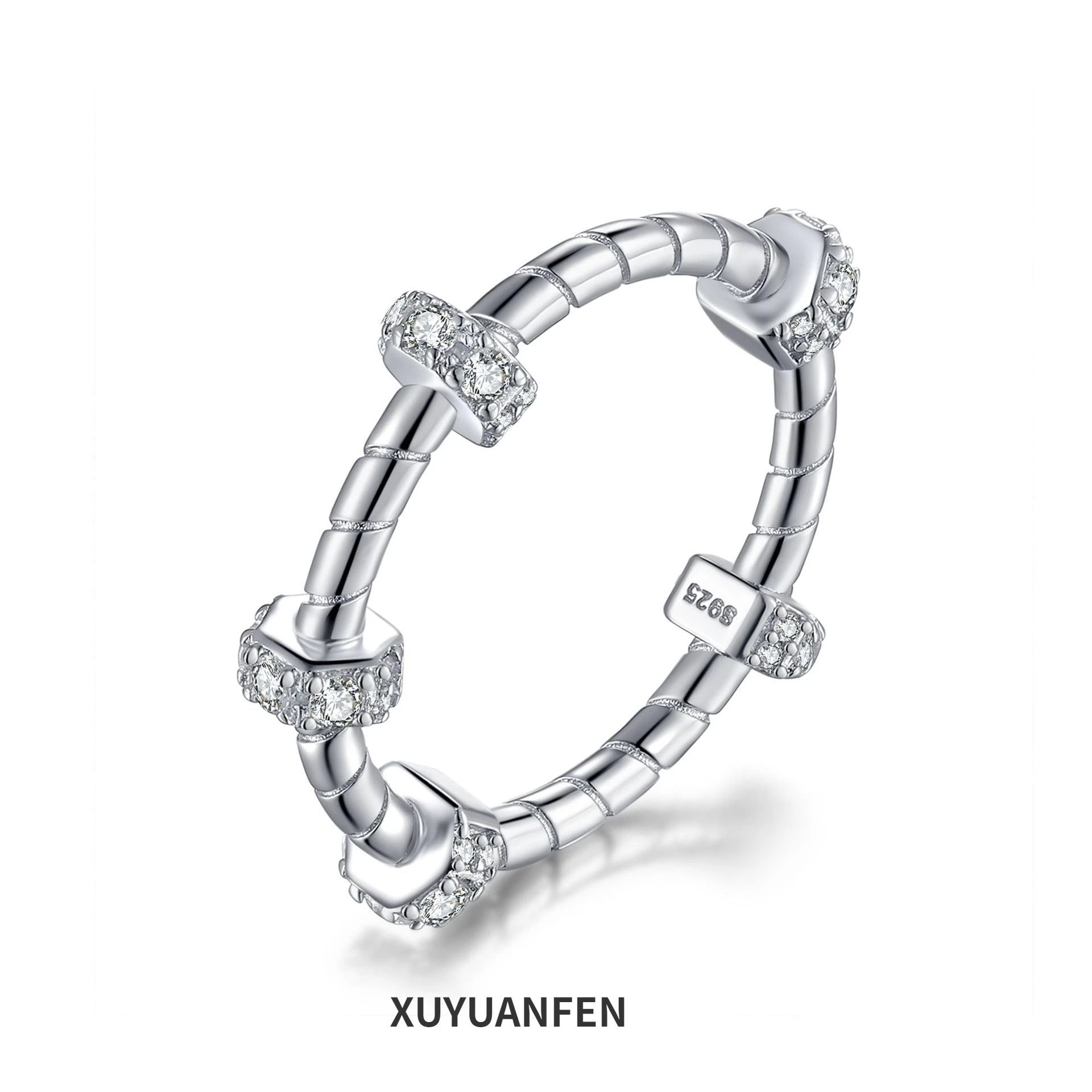 Женское кольцо XUYUANFEN из серебра 925 пробы в европейском и американском стиле