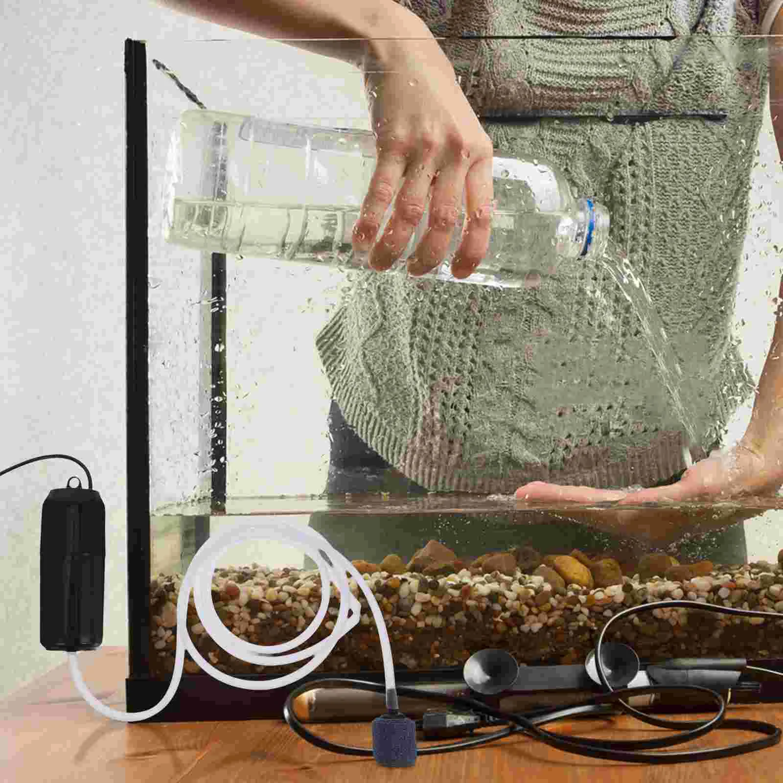 Аквариумный гидропонный кислородный насос барботер подача воды портативные