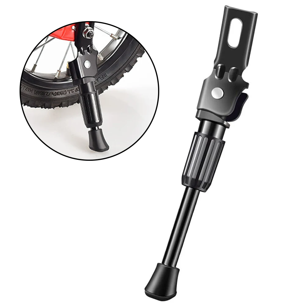 

16inch Black Kids Bike Kickstand Replacement Parts Easy Install Rear Mount Non Slip Alloy Steel Side Support Cycling Stable