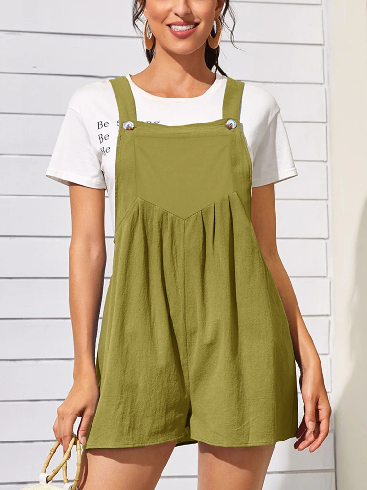 

Шорты женские свободные с широкими штанинами, повседневные однотонные удобные спортивные штаны на бретелях, большие размеры, лето 2023