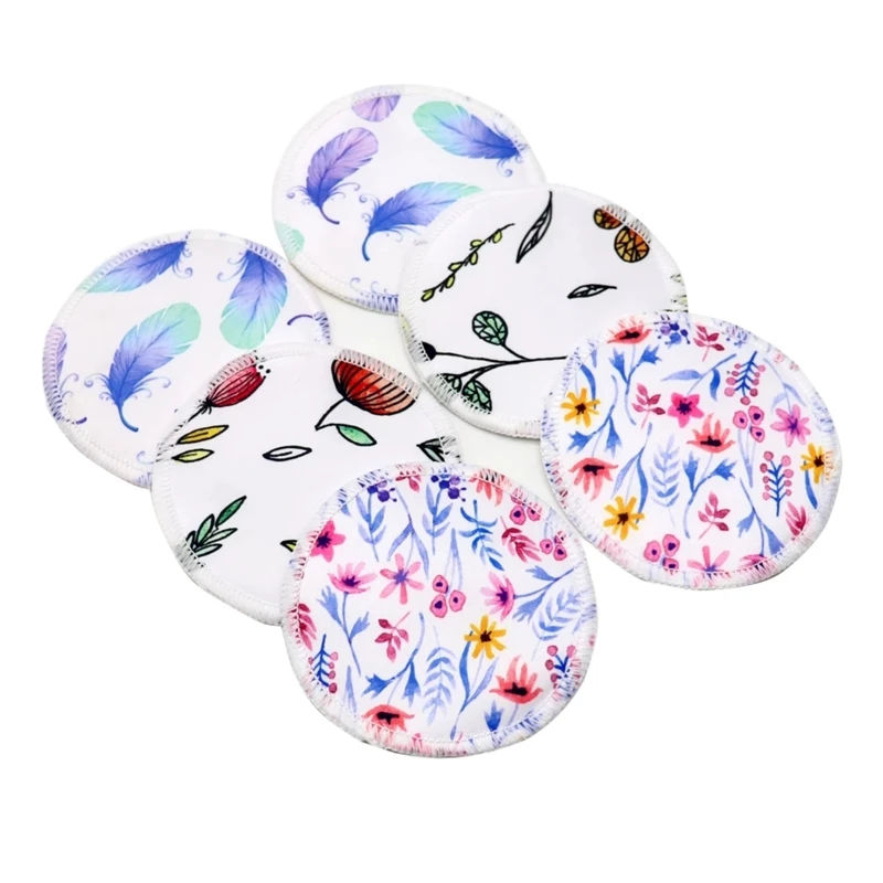 

Nursing Pads 6pcs/set Washable Breast Breastfeeding Super Absorbency Mat for Mum Waterproof Feeding Pad Reusable Supplies