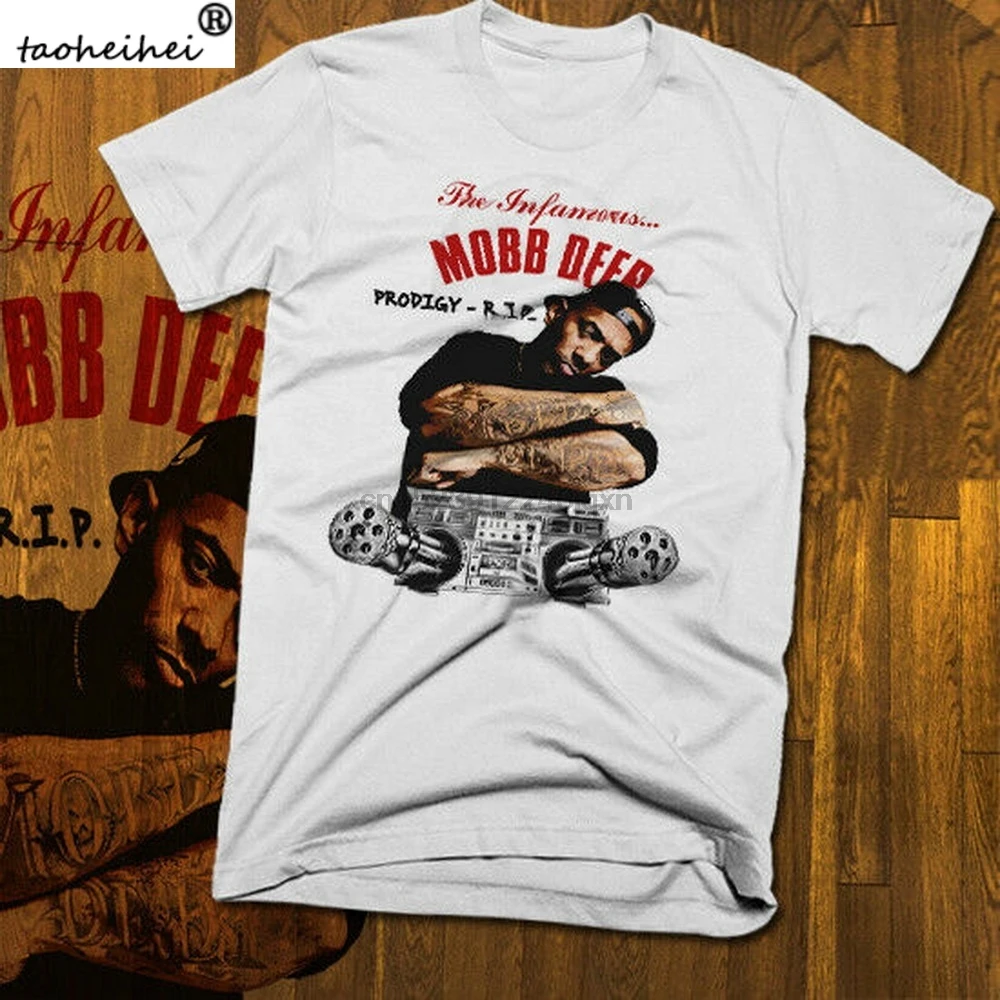 Продий мобб глубокая Queensbridge хип-хоп Футболка рэп музыка белая новые хлопковые