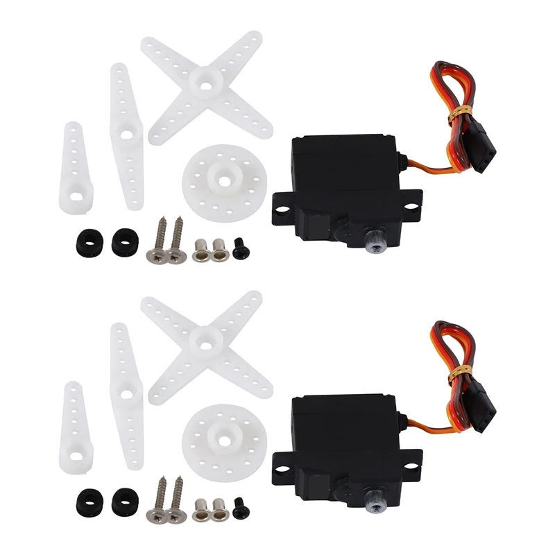 2X Модернизированный цифровой сервопривод, металлическое рулевое передаточное колесо, 17G 3,5 кг для Wpl Rc Car B1/16/24 C14/24