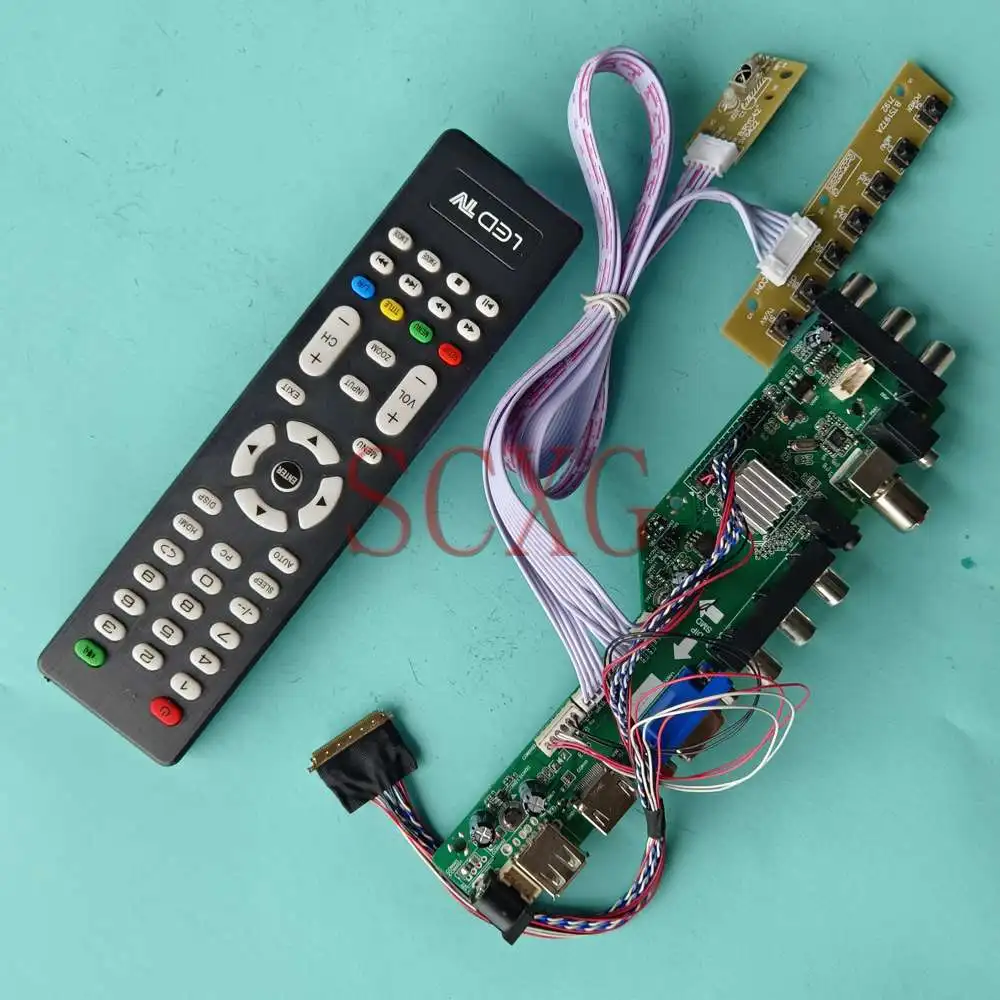 

Комплект платы управления для lp156wh2-tle1 ЖК-контроллер 1366 768 цифровой сигнал DVB экран 15,6 дюйма VGA HDMI совместимый USB AV 40 Pin LVDS