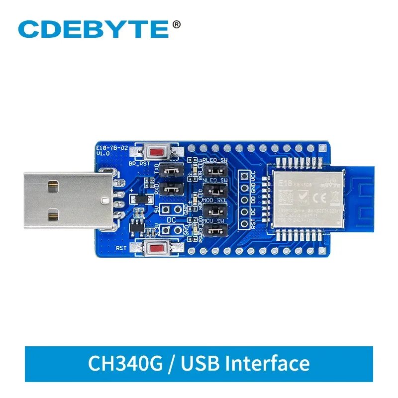 E18-TBL-01 CH340G USB-TTL Последовательный порт 4 дБм Тестовая плата Модуль UART ZigBee