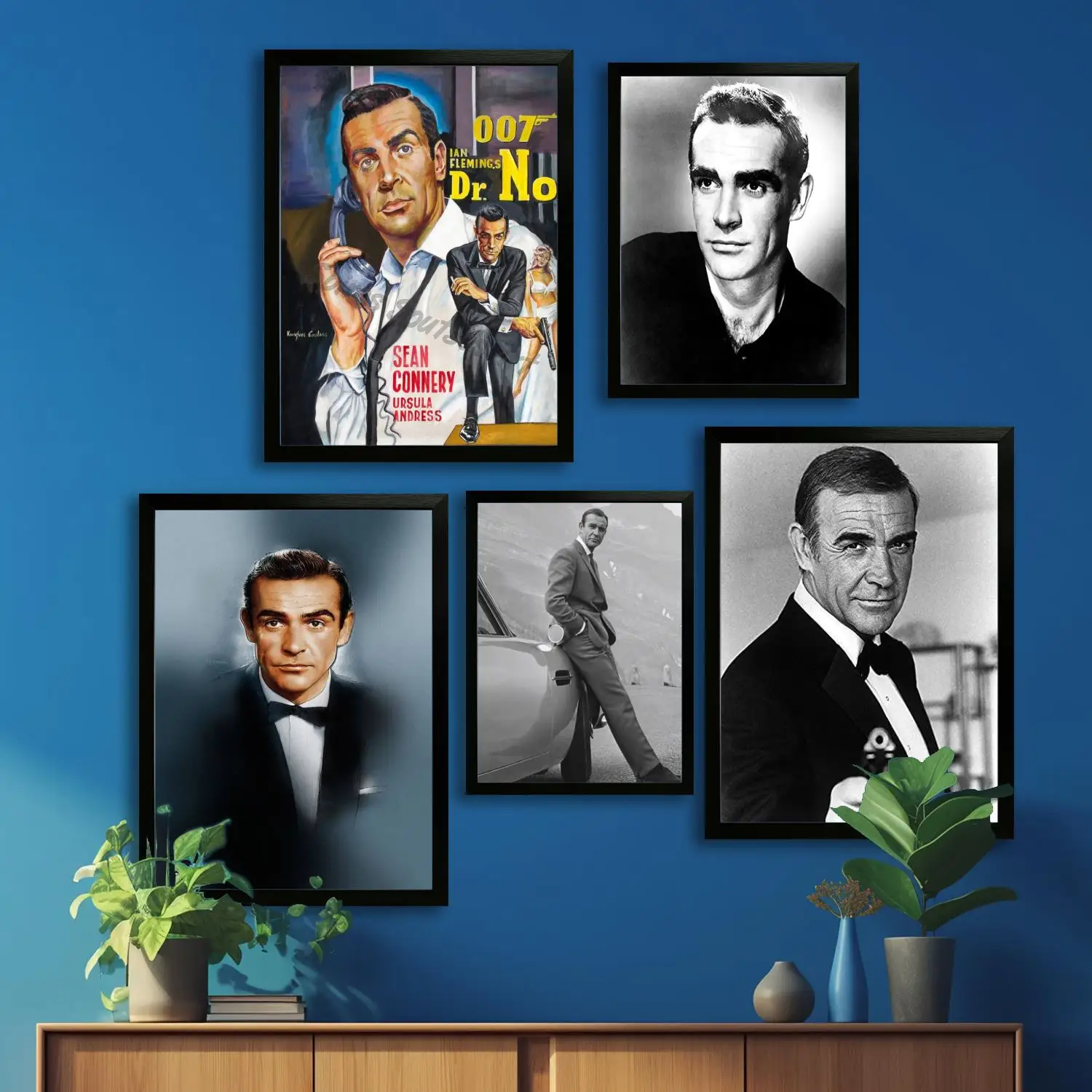 Конnery actor Холст Художественный постер Настенное искусство Картинный принт