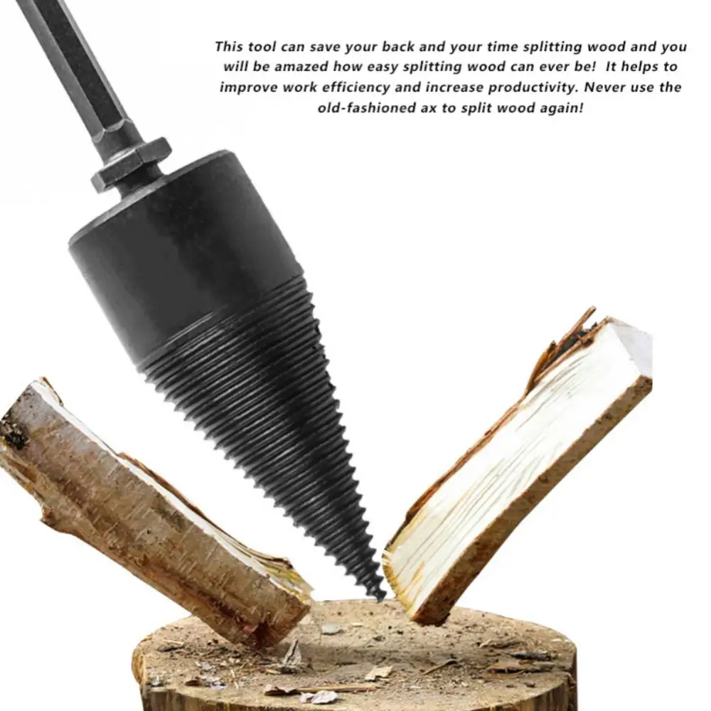 

1pc 32mm/42mm High Quality HSS Firewood Splitter Drill Bit Round/Hex/Triangle Shank Wood Split Cone Drill Bit Woodworking Tools