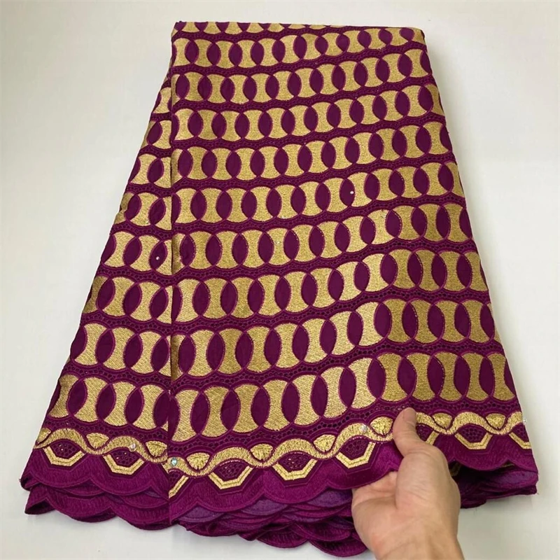 

5 Y Swiss Lace Fabric Dubai Heavy Beaded Embroidery African Fabrics 100% Cotton Swiss voile Lace in Switzerland 7L052002