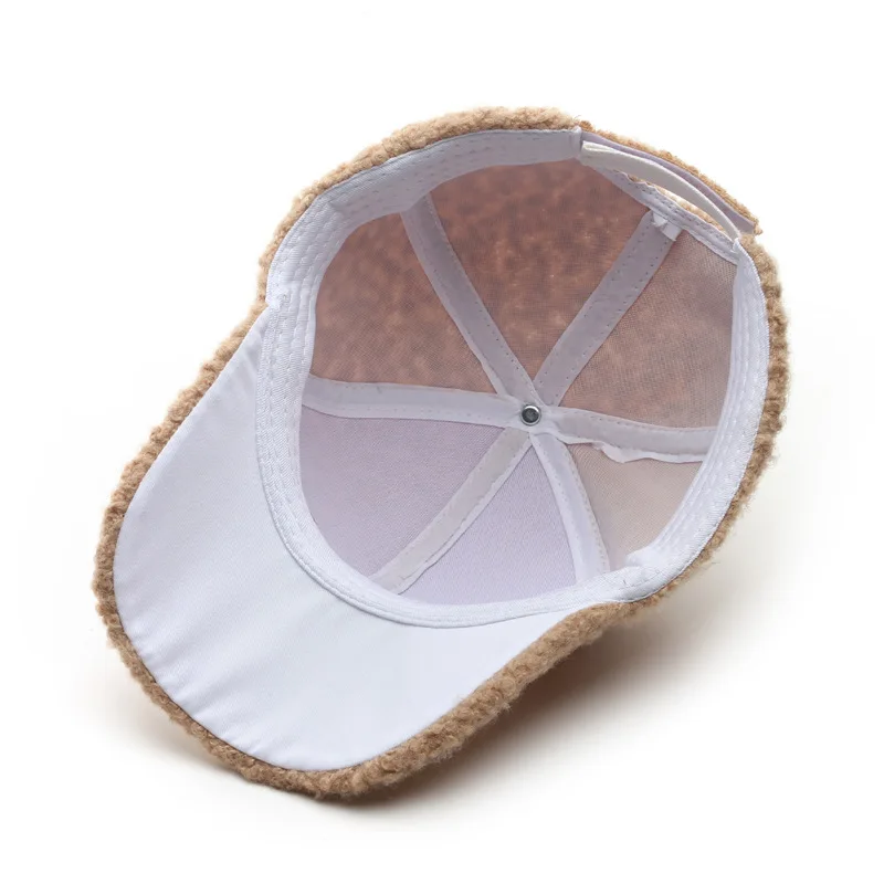 Модные женские бейсболки в стиле ретро осенне-зимняя плюшевая Кепка с вышивкой