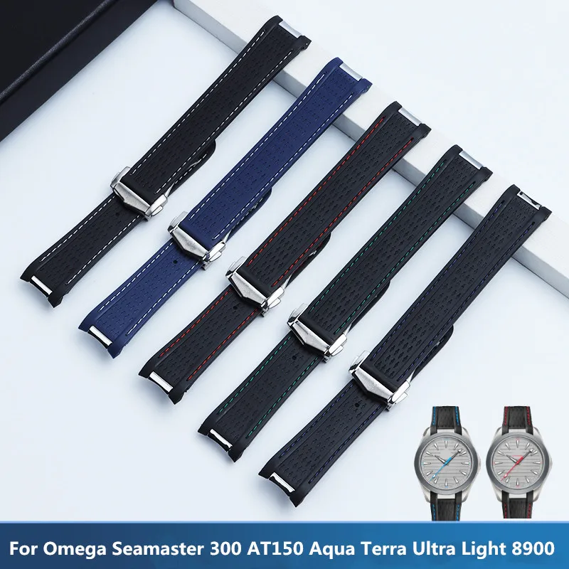 

Ремешок силиконовый для часов Omega Seamaster 300 AQUA TERRA AT150, 20 мм, с изогнутым концом, ульсветильник, с высокой пряжкой, 8900