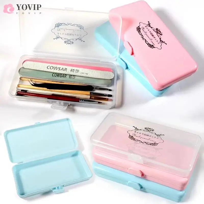 

Фотобокс для полировки, буферный контейнер, прямоугольная пластиковая ручка для рисования ногтей, органайзер для кистей