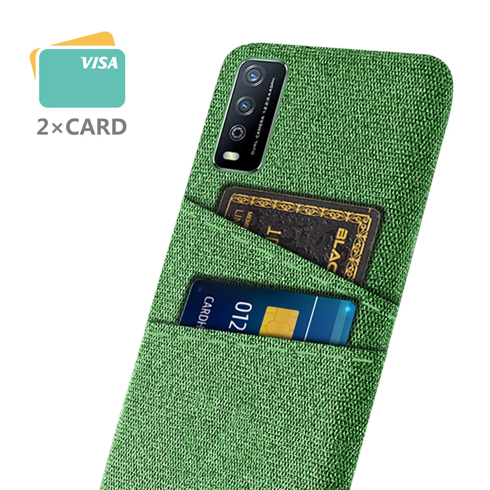 

Case For vivo Y11s V2028 Y12s V2026 Y15s V2120 Cover Luxury Febric Card Slot Holder Cover for Vivo Y15s Case Y 11s Funda Coque