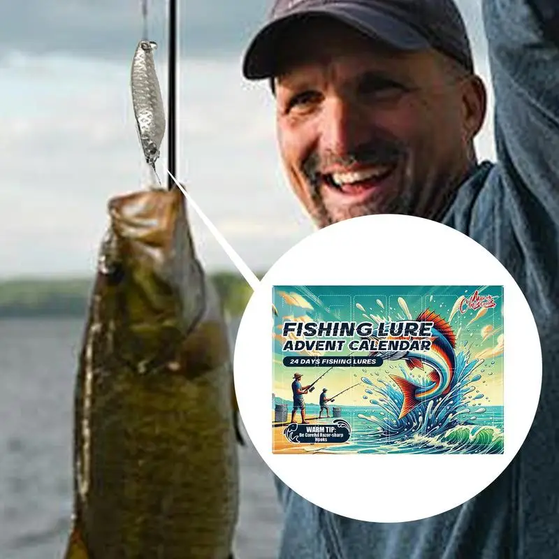 Адвент-календарь для рыбалки 24-дневный календарь обратного отсчета рыболовный